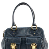 Marc Jacobs Navy Leather Multi-Pocket Tote Bag