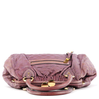 Marc Jacobs Pale Purple Quilted Leather Stam Shoulder Bag