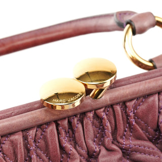 Marc Jacobs Pale Purple Quilted Leather Stam Shoulder Bag