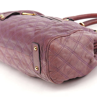 Marc Jacobs Pale Purple Quilted Leather Stam Shoulder Bag