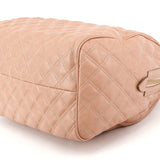 Marc Jacobs Pink Beige Quilted Leather Bowling Bag
