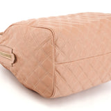Marc Jacobs Pink Beige Quilted Leather Bowling Bag