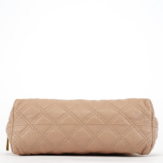 Marc Jacobs Pink Beige Quilted Leather Chain Shoulder Bag
