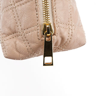 Marc Jacobs Pink Beige Quilted Leather Chain Shoulder Bag