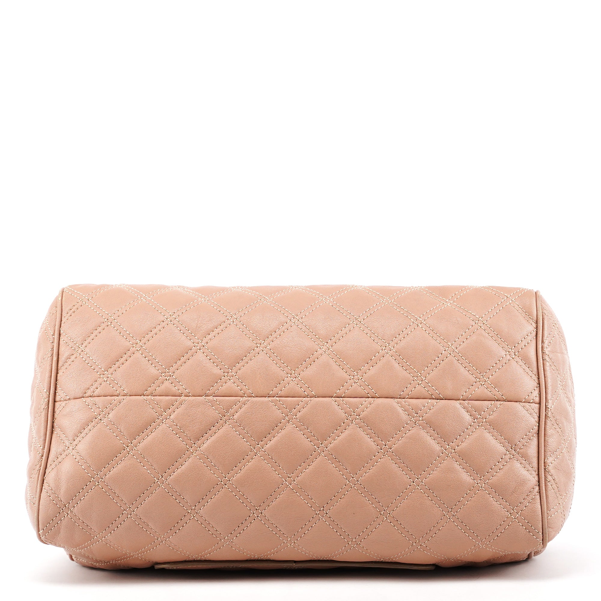 Marc Jacobs Pink Quilted Leather Bowling Bag