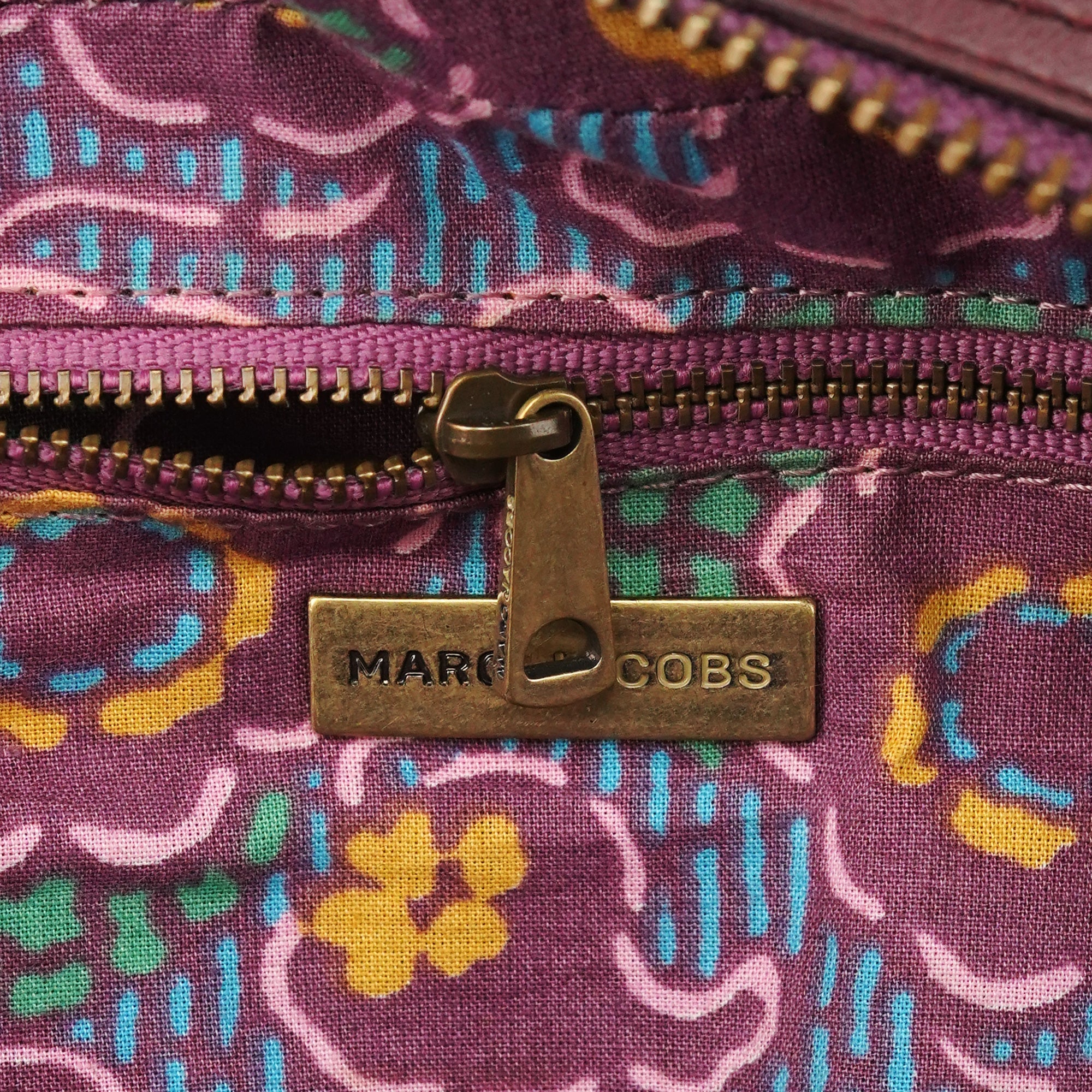 Marc Jacobs Borsa bowling con fibbie in pelle viola