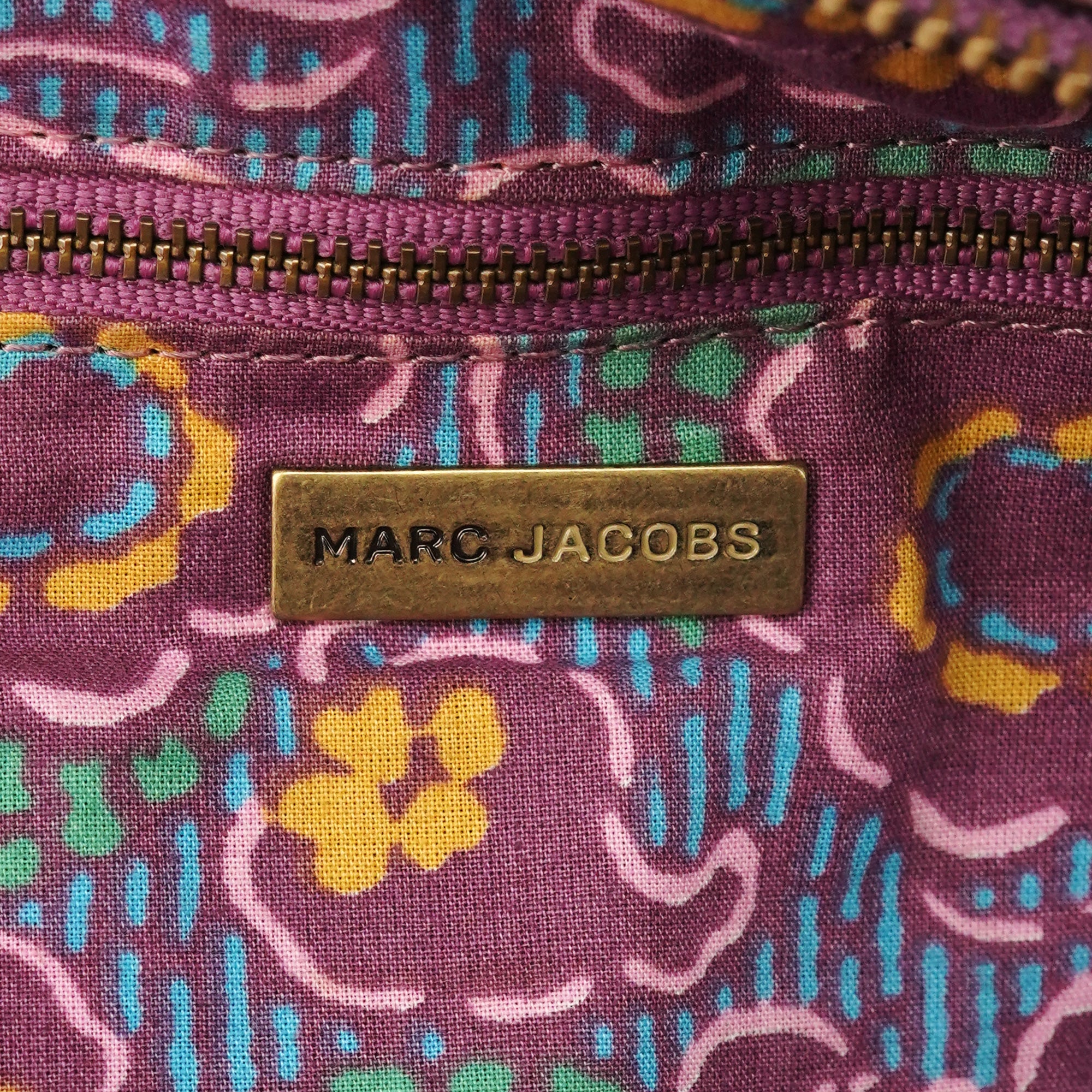 Marc Jacobs Borsa bowling con fibbie in pelle viola