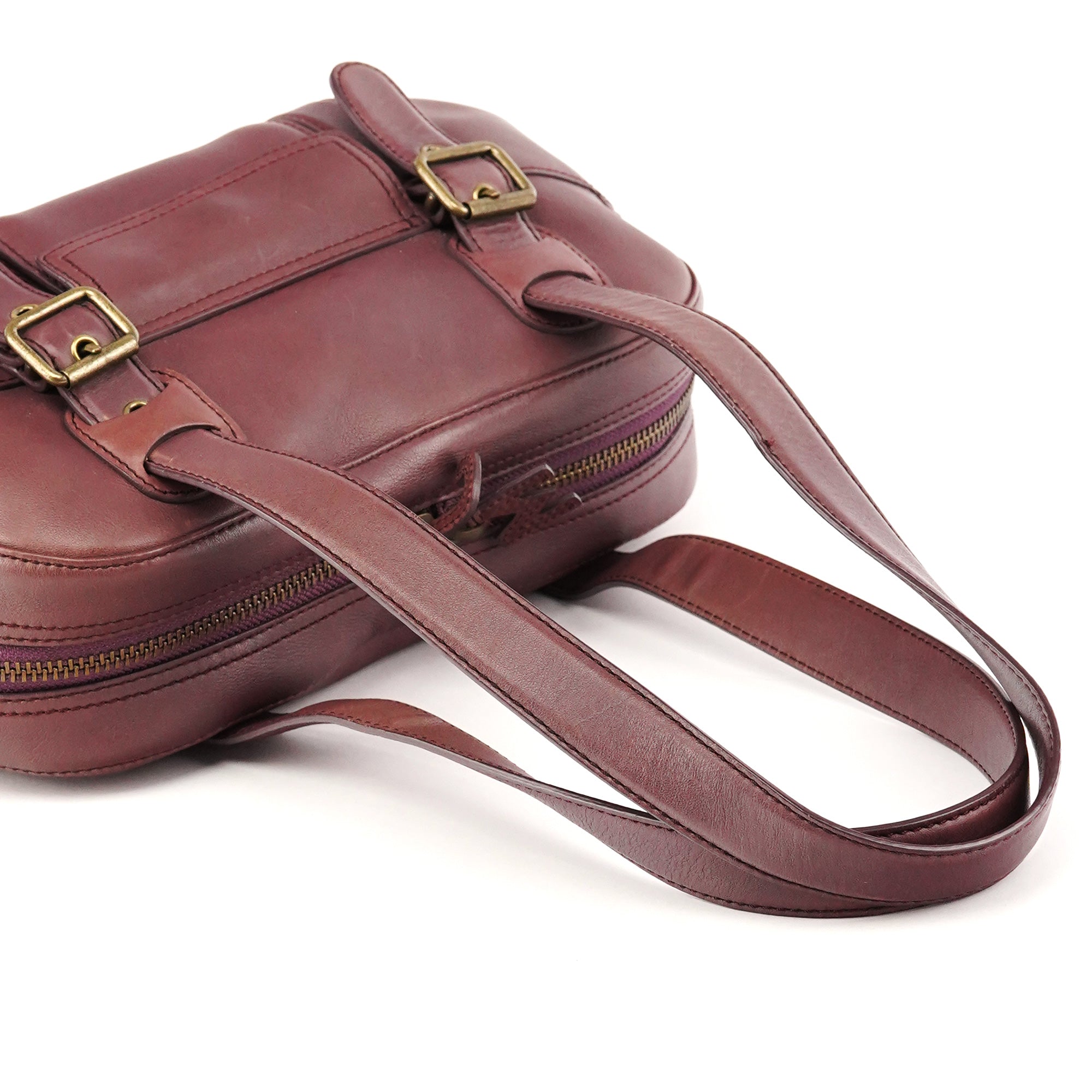 Marc Jacobs Borsa bowling con fibbie in pelle viola