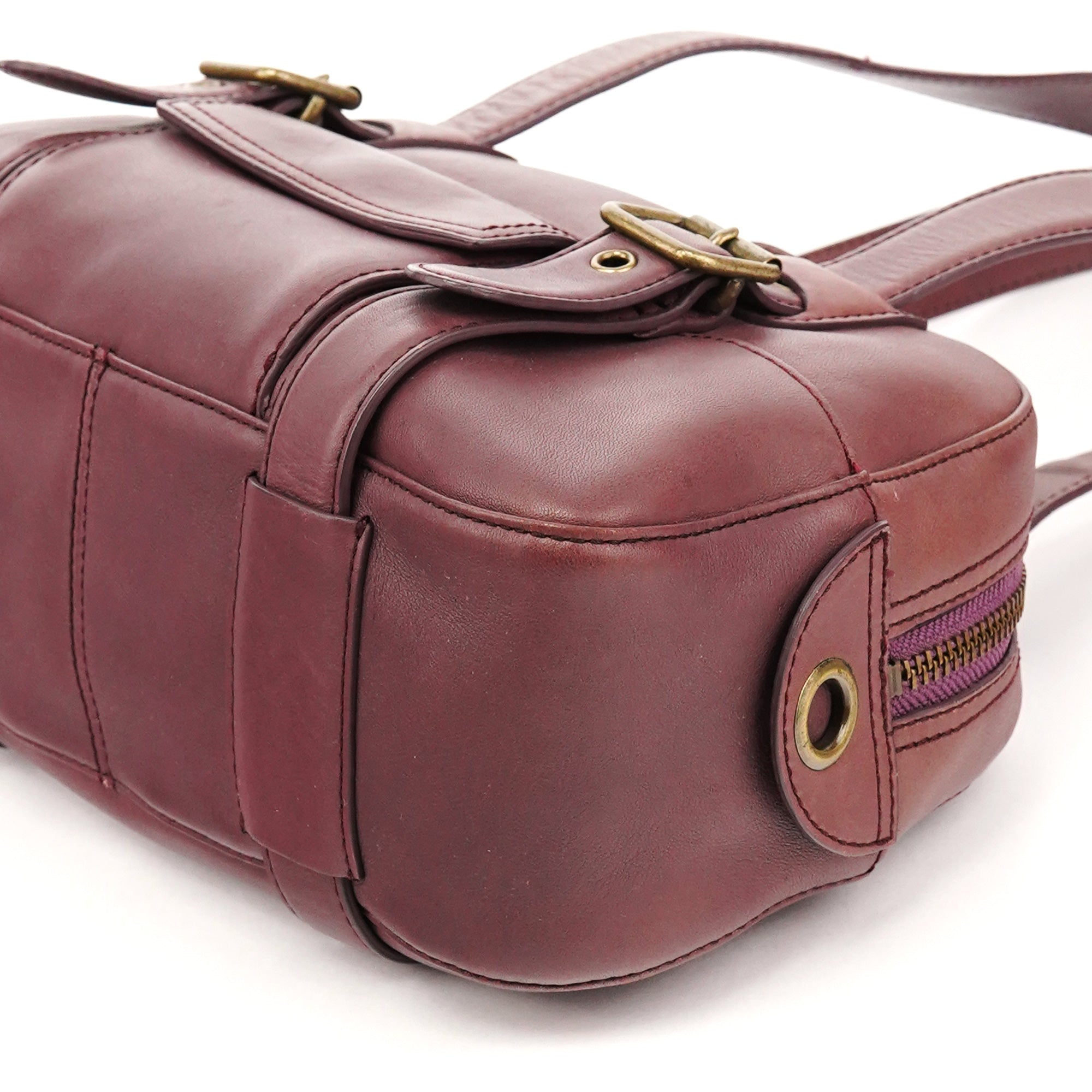 Marc Jacobs Borsa bowling con fibbie in pelle viola