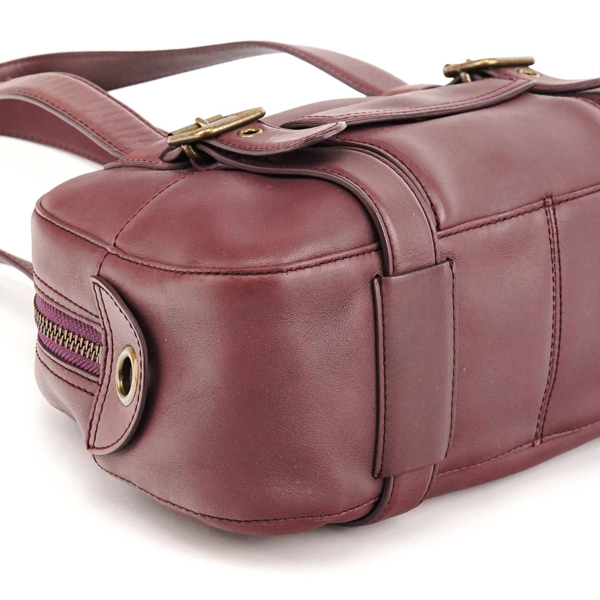 Marc Jacobs Borsa bowling con fibbie in pelle viola