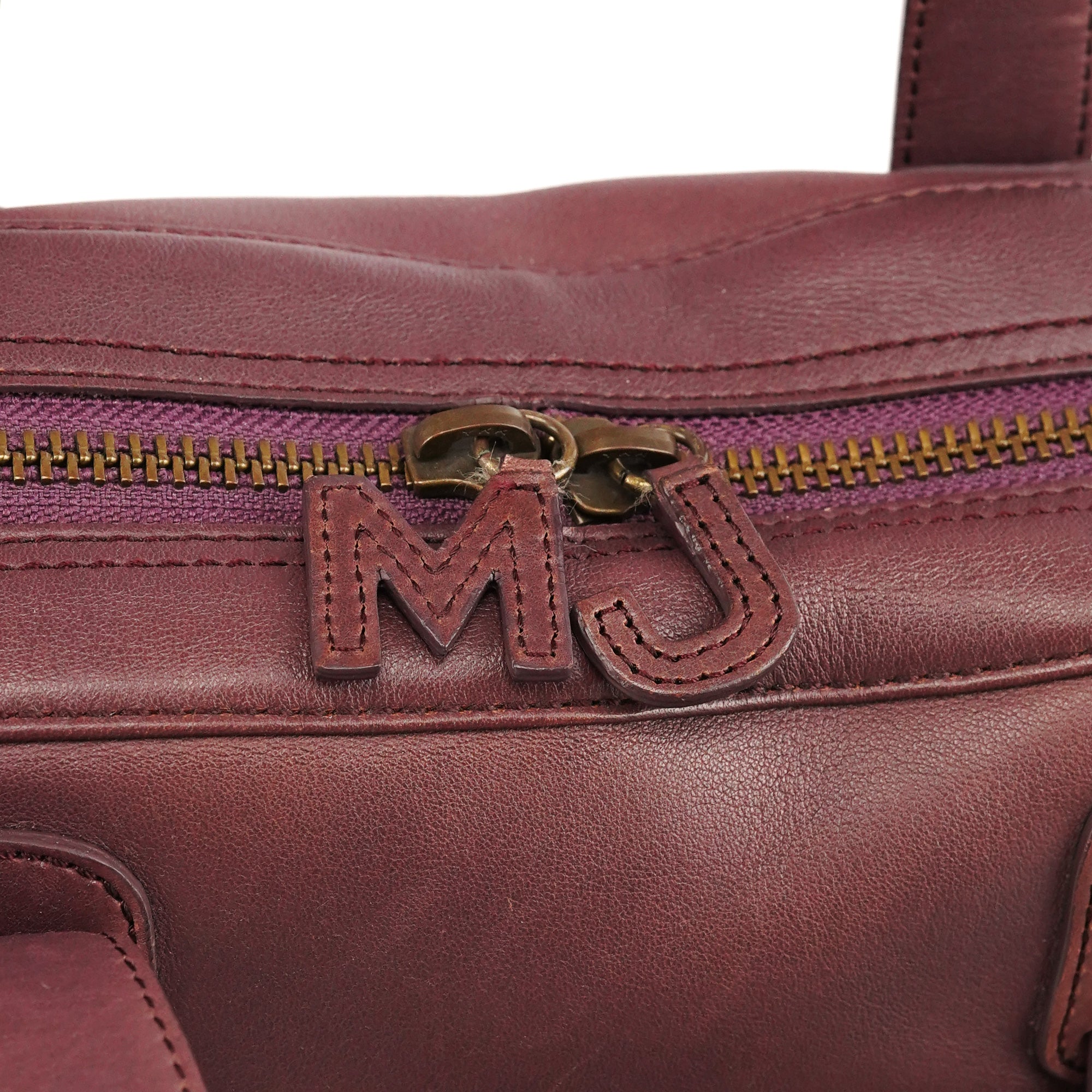 Marc Jacobs Borsa bowling con fibbie in pelle viola