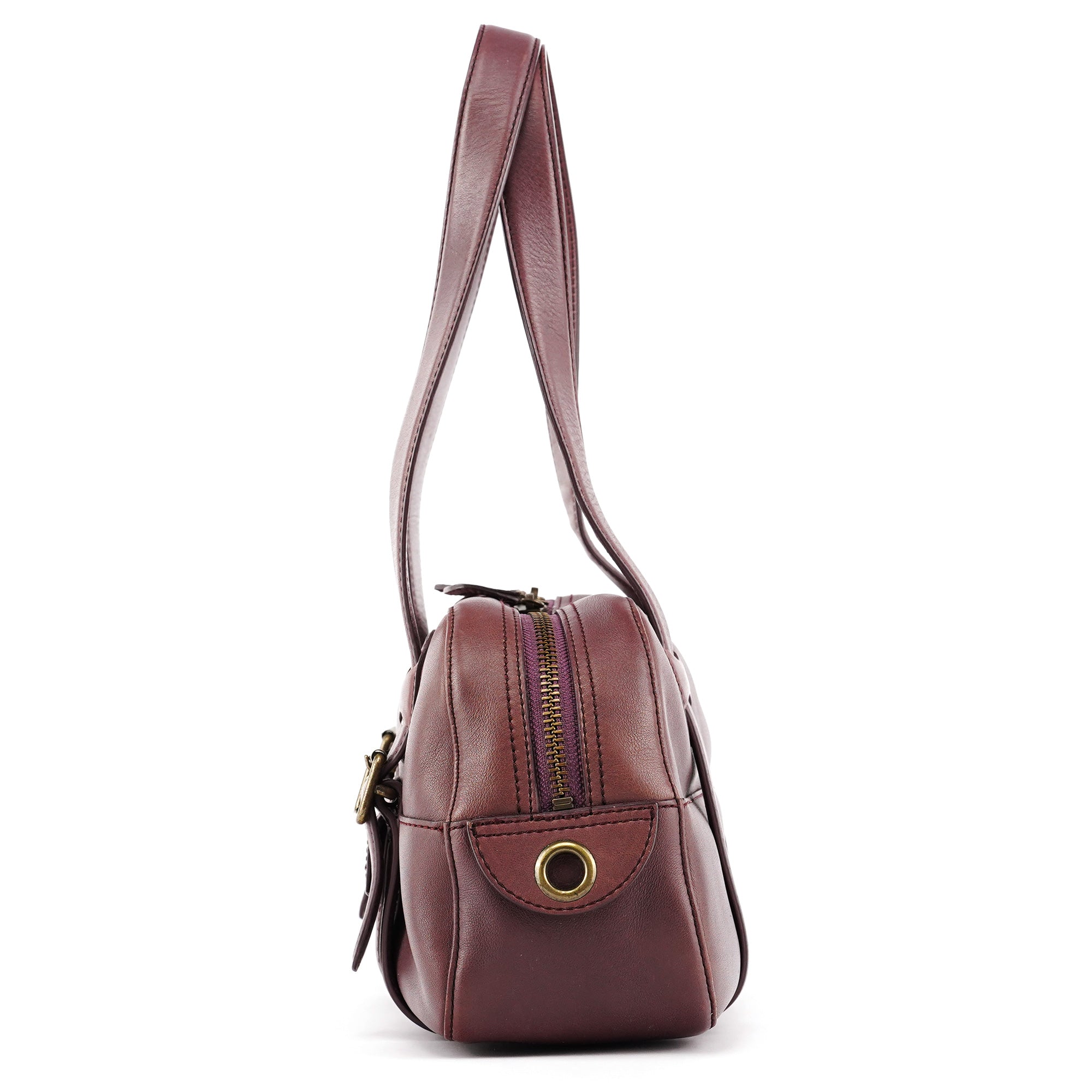 Marc Jacobs Borsa bowling con fibbie in pelle viola