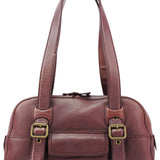 Marc Jacobs Borsa bowling con fibbie in pelle viola