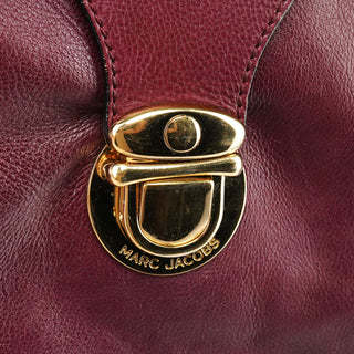 Marc Jacobs Purple Leather Buckle Shoulder Bag