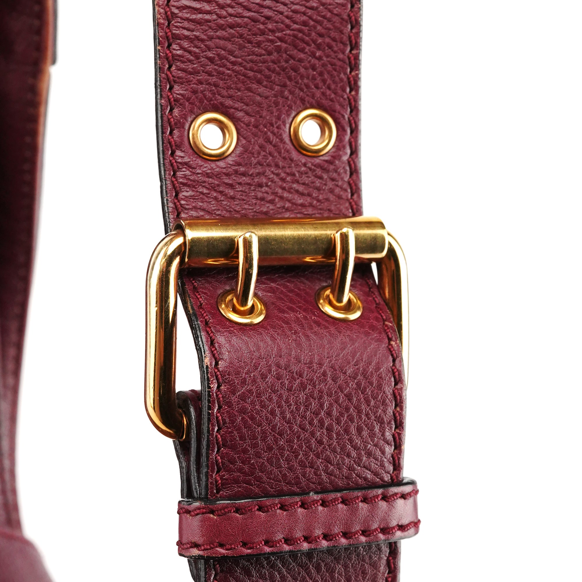 Marc Jacobs Purple Leather Buckle Shoulder Bag