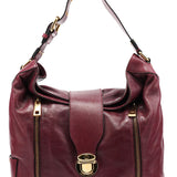 Marc Jacobs Purple Leather Buckle Shoulder Bag