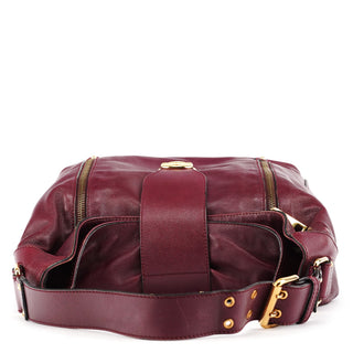 Marc Jacobs Purple Leather Buckle Shoulder Bag