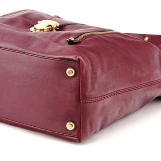 Marc Jacobs Purple Leather Buckle Shoulder Bag