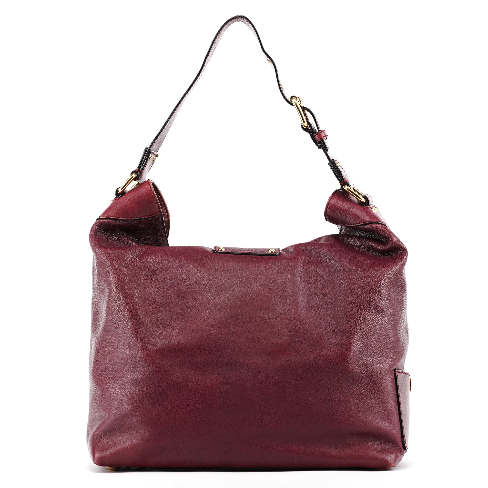 Marc Jacobs Purple Leather Buckle Shoulder Bag