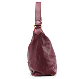 Marc Jacobs Purple Leather Buckle Shoulder Bag