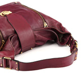 Marc Jacobs Purple Leather Buckle Shoulder Bag