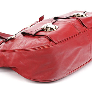 Marc Jacobs Red Leather Pocket Tote Bag