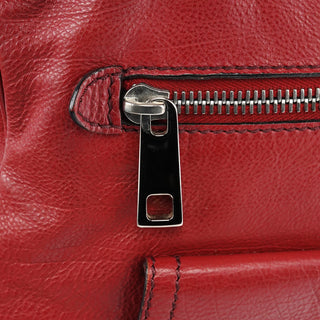 Marc Jacobs Red Leather Pocket Tote Bag
