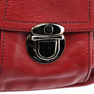 Marc Jacobs Red Leather Pocket Tote Bag
