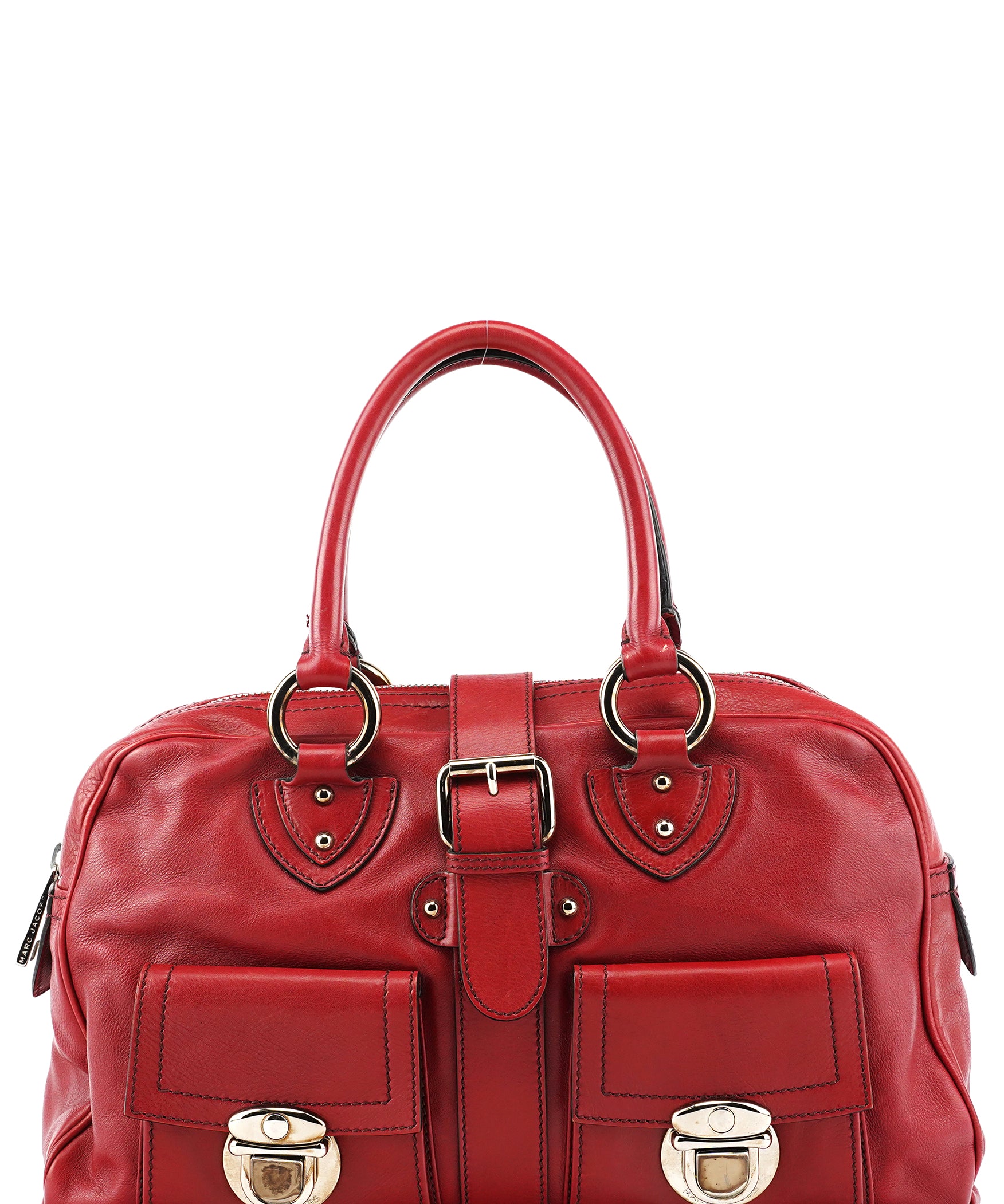 Marc Jacobs Red Leather Venetia Tote Bag