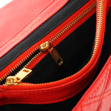 Marc Jacobs Red Quilted Leather Buckle Chain Crossbody Bag