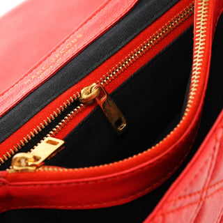 Marc Jacobs Red Quilted Leather Buckle Chain Crossbody Bag