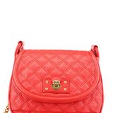 Marc Jacobs Red Quilted Leather Buckle Chain Crossbody Bag