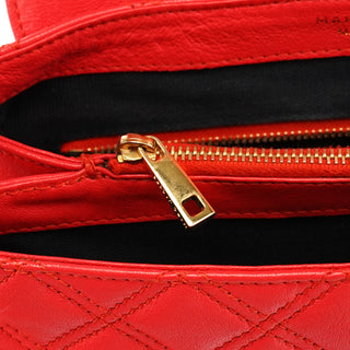 Marc Jacobs Red Quilted Leather Buckle Chain Crossbody Bag