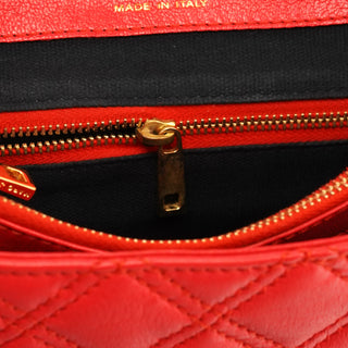Marc Jacobs Red Quilted Leather Buckle Chain Crossbody Bag