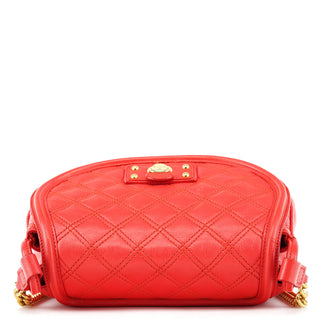 Marc Jacobs Red Quilted Leather Buckle Chain Crossbody Bag