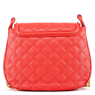 Marc Jacobs Red Quilted Leather Buckle Chain Crossbody Bag