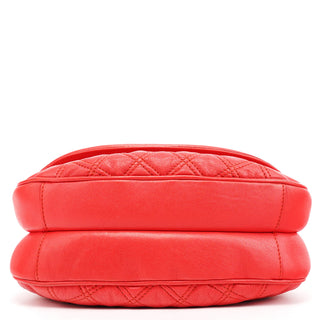 Marc Jacobs Red Quilted Leather Buckle Chain Crossbody Bag