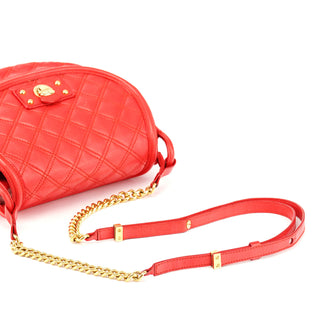 Marc Jacobs Red Quilted Leather Buckle Chain Crossbody Bag