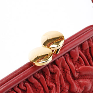 Marc Jacobs Red Quilted Leather Little Stam Shoulder Bag
