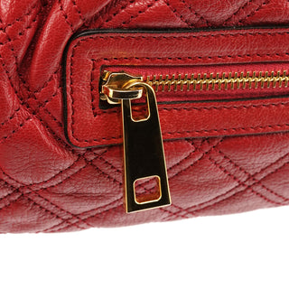 Marc Jacobs Red Quilted Leather Little Stam Shoulder Bag
