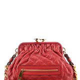 Marc Jacobs Red Quilted Leather Little Stam Shoulder Bag