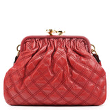 Marc Jacobs Red Quilted Leather Little Stam Shoulder Bag