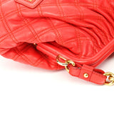 Marc Jacobs Red Quilted Leather Little Stam Shoulder Bag