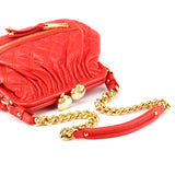 Marc Jacobs Red Quilted Leather Little Stam Shoulder Bag