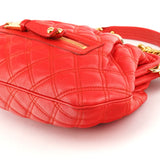 Marc Jacobs Red Quilted Leather Little Stam Shoulder Bag