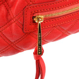 Marc Jacobs Red Quilted Leather Little Stam Shoulder Bag