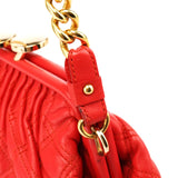 Marc Jacobs Red Quilted Leather Little Stam Shoulder Bag
