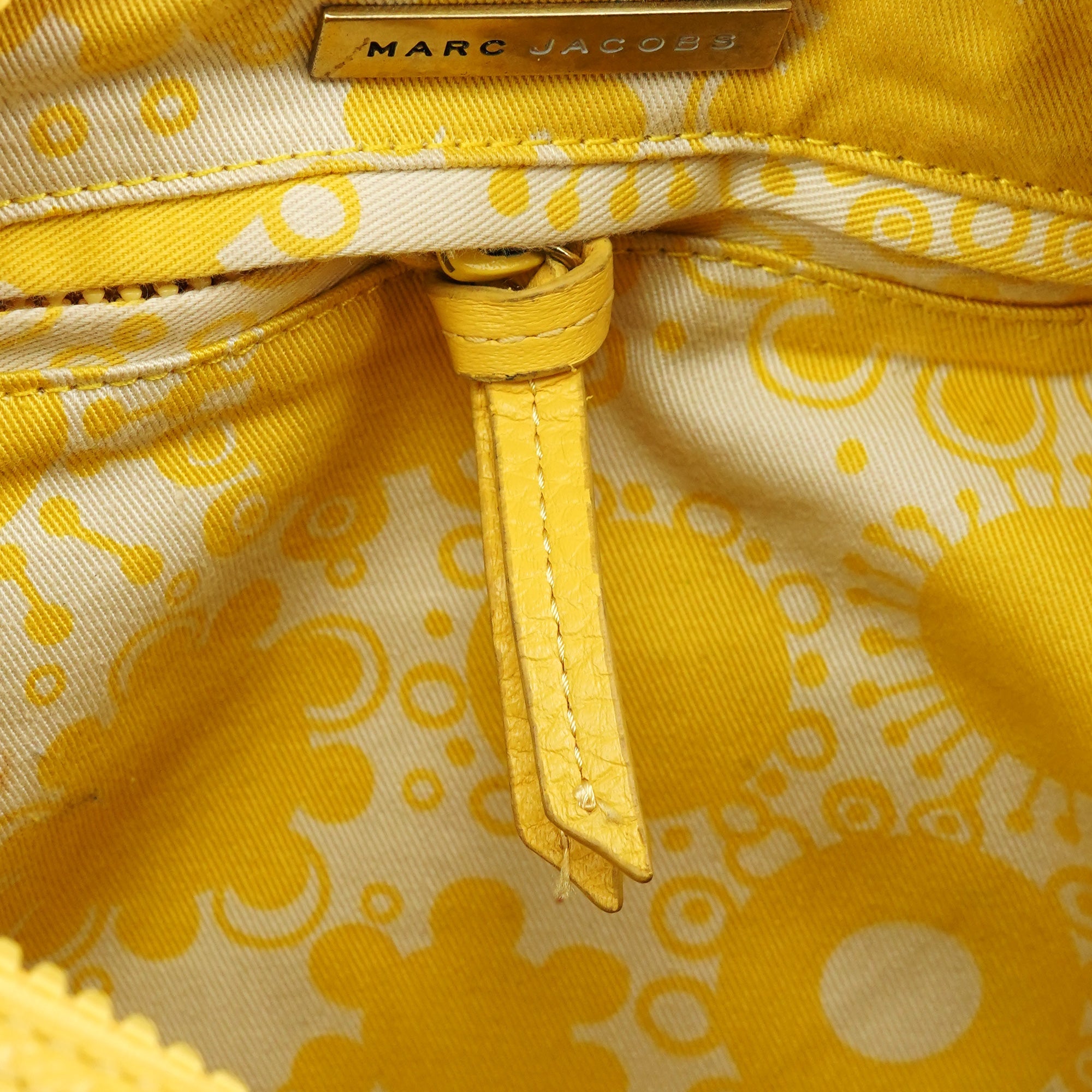 Marc Jacobs Yellow Leather Pocket Shoulder Bag
