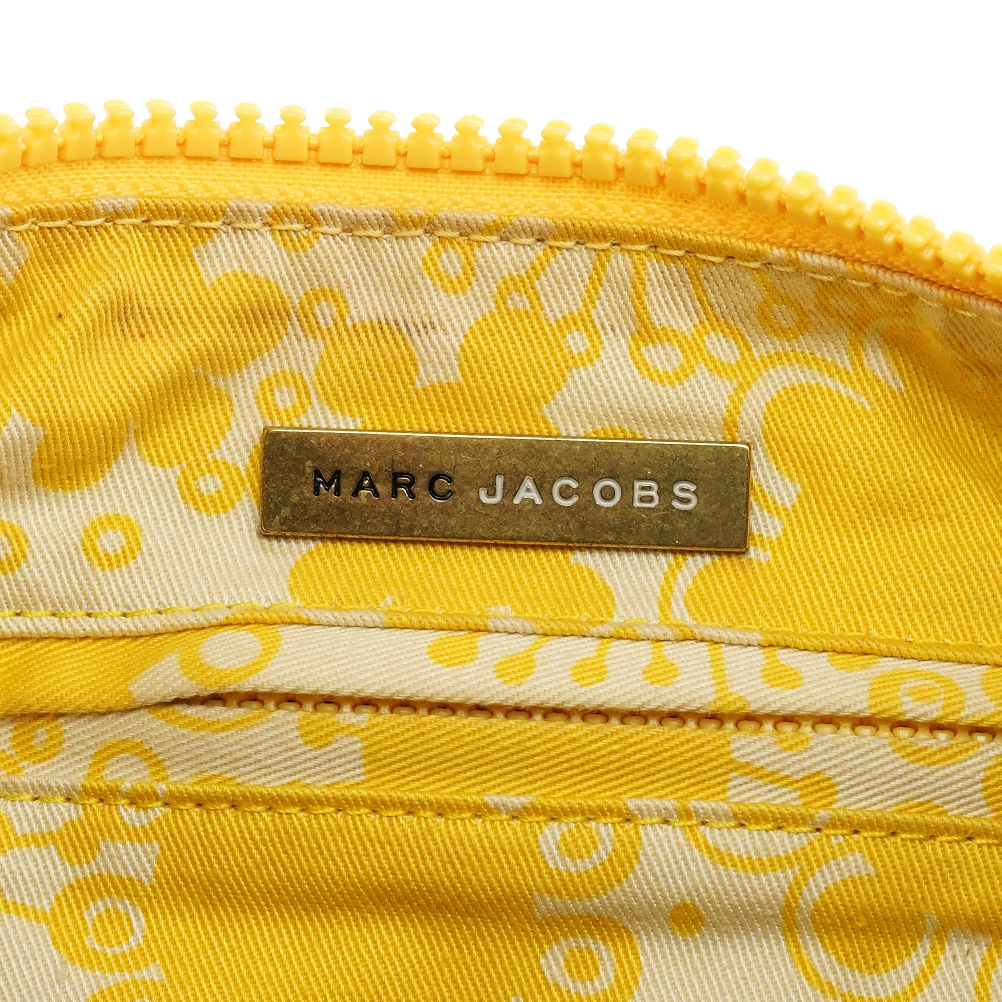Marc Jacobs Yellow Leather Pocket Shoulder Bag
