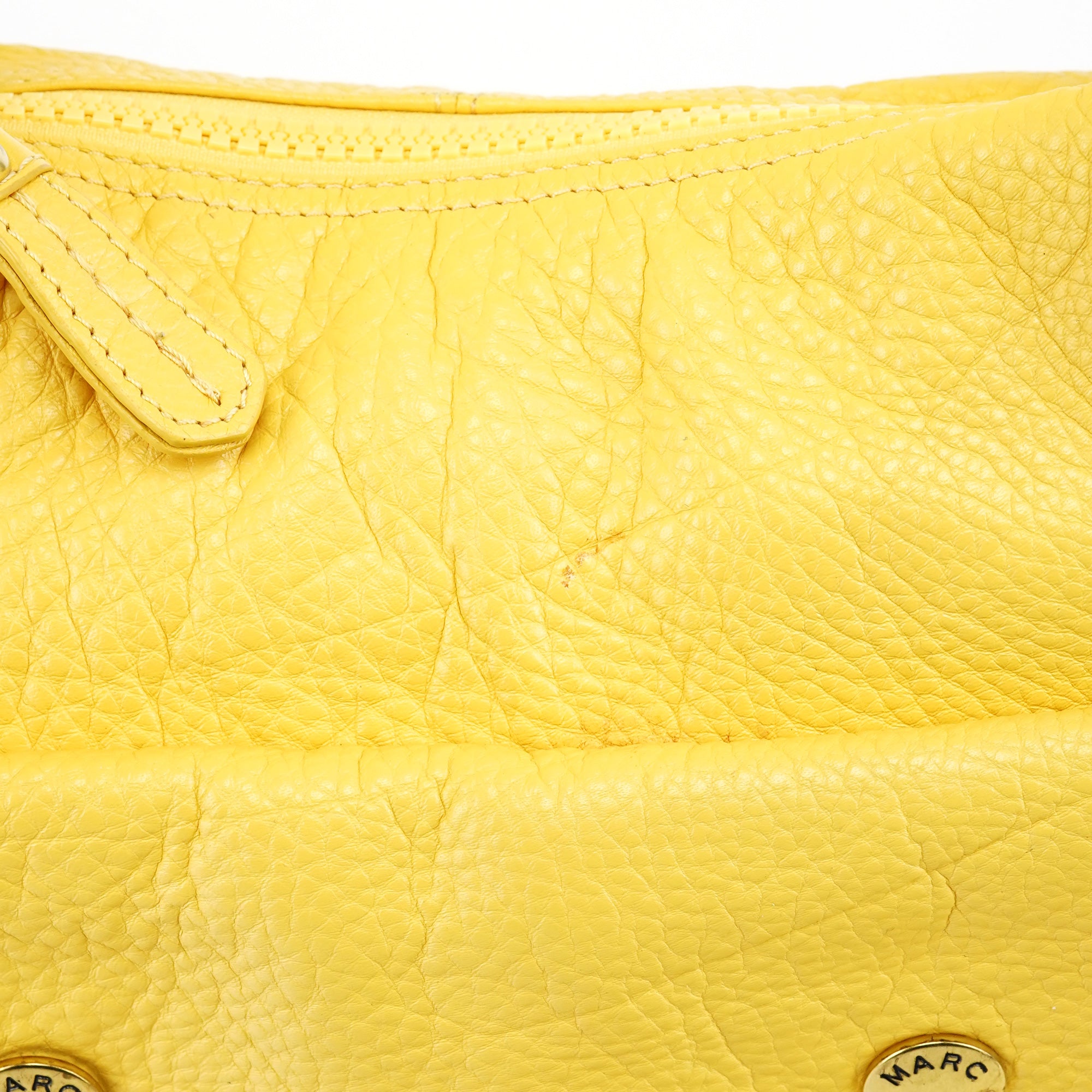 Marc Jacobs Yellow Leather Pocket Shoulder Bag